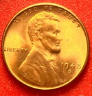 1948-S Lincoln Wheat Cent Penny GEM RED BU From an Original Bank Roll