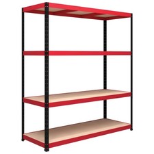 RB Boss 4 Tier Wood Shelving Kit 1800x1600x600mm 500kg UDL Garage Storage Pro UK