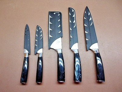 FULLHI 5-Piece Stainless Steel Knife Set Japanese Premium German Steel SHARP LOT