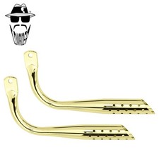 ORIGINAL LOWRIDER Gold Slant Cut Muffler Exhaust Pipe Perforated Cruiser Bikes.