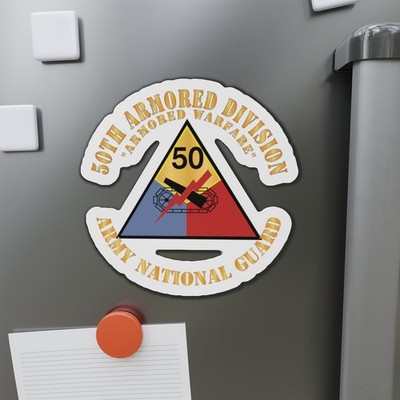 Die-Cut Magnets - 50th Armored Division - SSI - Armored Warfare - ARNG