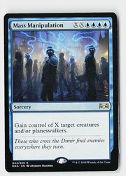 Mass Manipulation 042/259 Ravnica Allegiance Rare MTG