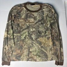 Vintage Liberty Men's L XL Hunting Shirt Realtree Advantage Timber Camo Pocket