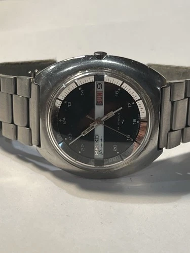 SEIKO RARE VINTAGE SPORT WATCH, DIAMATIC, 7006-6020, BLACK DIAL, SS, GOOD