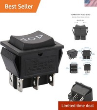 BAOMAIN DPDT Momentary Rocker Switch ON -Off- ON ,6-Pin 3 Position Snap-in...