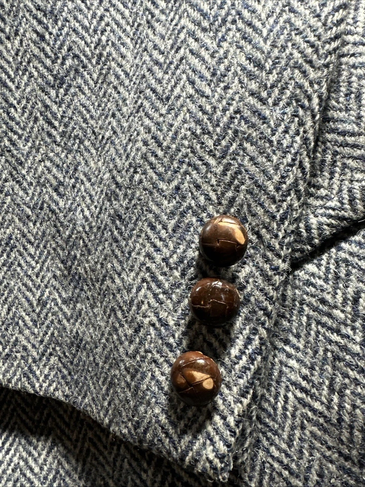 Harris Tweed Herringbone Blazer Clipper Craft USA Made PERFECT Condition - Image 4 of 4