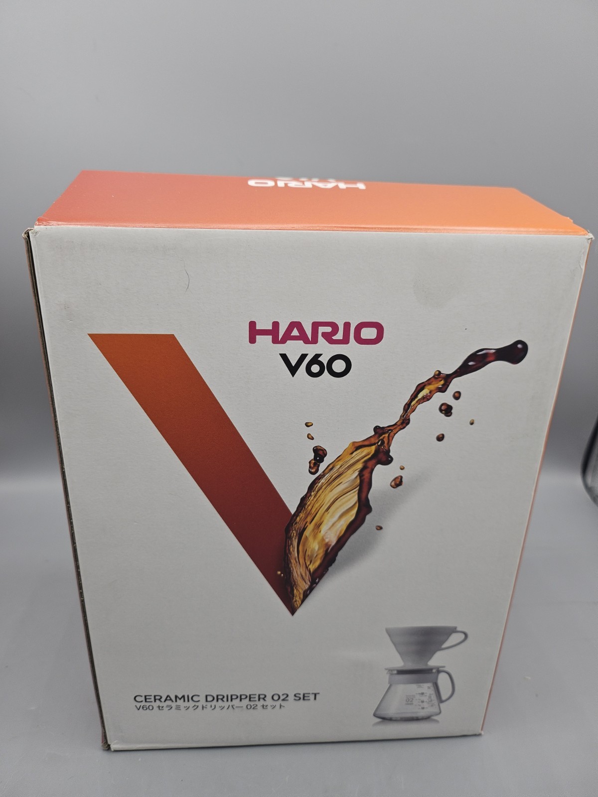 Hario V60 Ceramic Pour Over Coffee Set 02 White Dripper Server & Filters