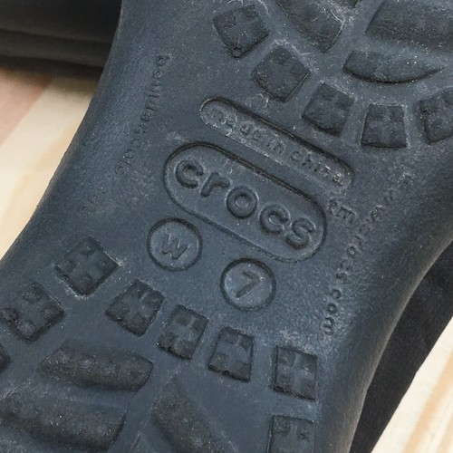 Crocs Shoes Womens 7 Sporty Comfort Slip On Mary Jane Flats Black Fabric Casual - Picture 14 of 16