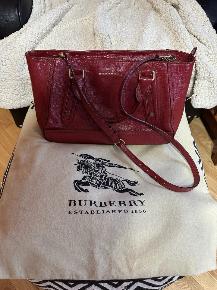 Gorgeous!! Burberry London Small Somerford Tote/bag Crimson Red - Image 4 of 4