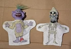 Neca Jeff Dunham Peanut & Achmed Hand Puppets Vinyl Head Comedy