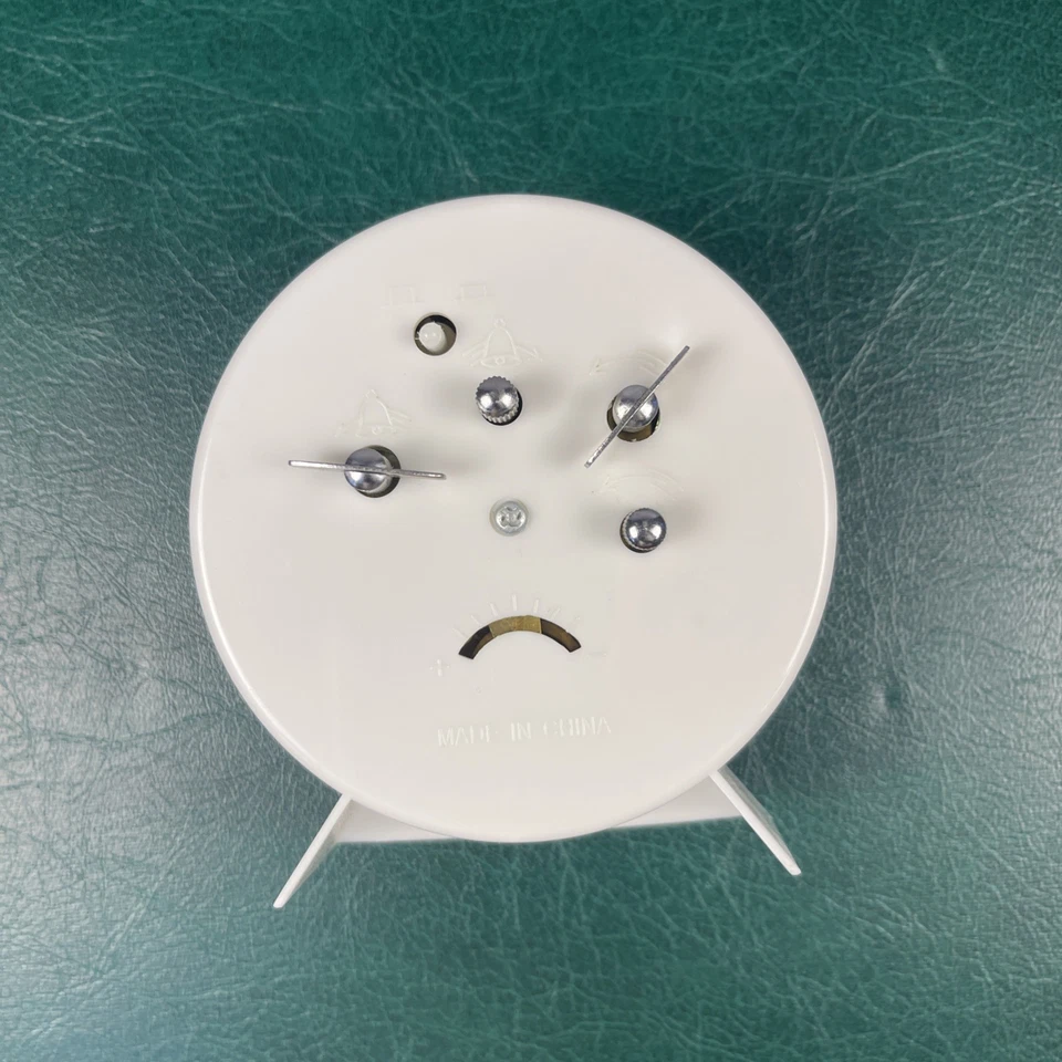 Equity Wind Up Alarm Clock White Analogue Glow in the Dark Numerals - Image 2 of 4