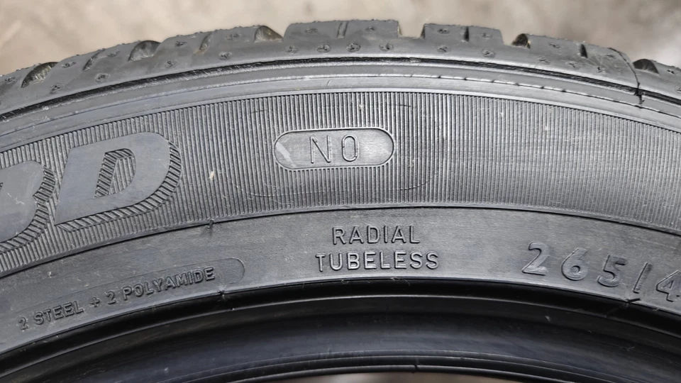 2x Dunlop SP Winter Sport 3D (N0) 265/45 R18 101V Winterreifen 2418; 4719 (1808) - Bild 4 von 4