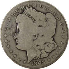 1903 S Morgan Dollar AG About Good 90% Silver $1 Coin SKU:I9886