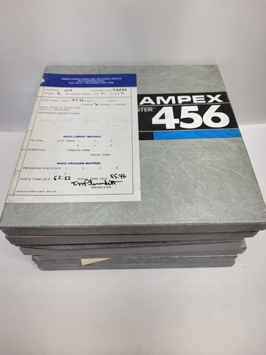 👀Ampex Grand Master 456 1/4" x 2500' Tape 10-1/2" Bb King Studio Lot Of 7 #9 👀 - Picture 2 of 17