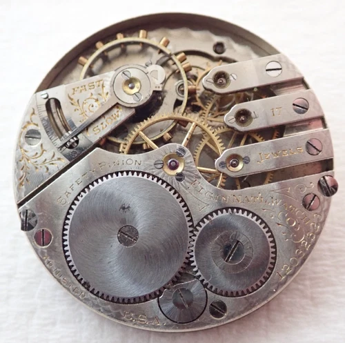 ANTIQUE 16s ELGIN GRADE 339 17 JEWEL HUNTER 3 FINGER POCKET WATCH MOVEMENT