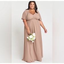 Show Me Your Mumu Emily Empire Maxi Bridesmaid Wedding Dune Chiffon Dress Plus 
