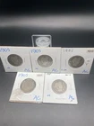 Lot of 5 1905 Barber Quarter 90% Silver US Coin Lot