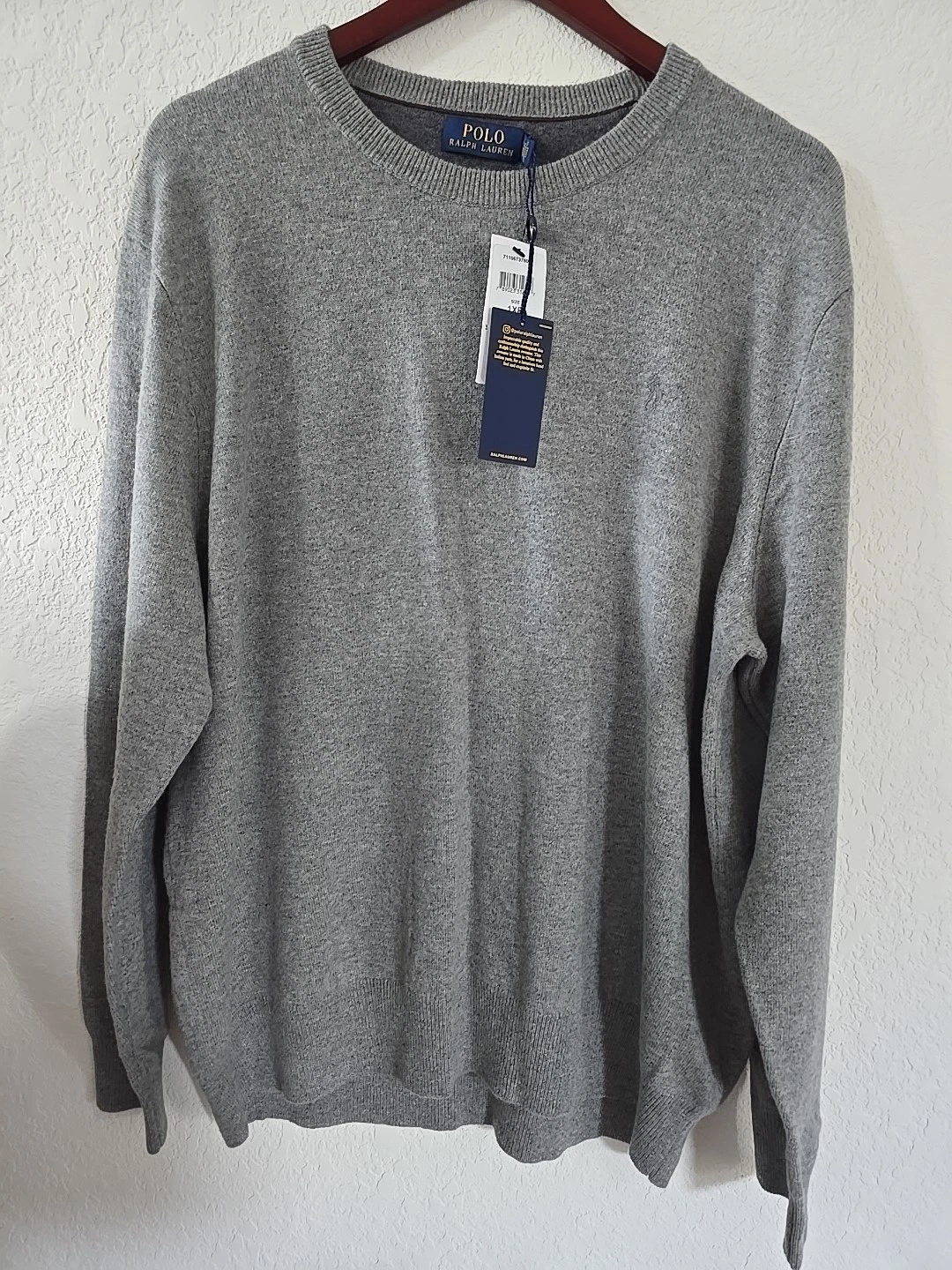 NWT Polo Ralph Lauren 100% Wool Crewneck Sweater Mens Large 1XB