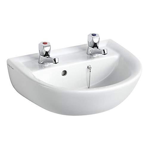 Armitage Shanks Sandringham 21 45cn 2 Tap Hole Basin E893601