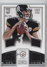 2013 National Treasures Rookie NFL Gear Materials Quad 96/99 Landry Jones 0f3