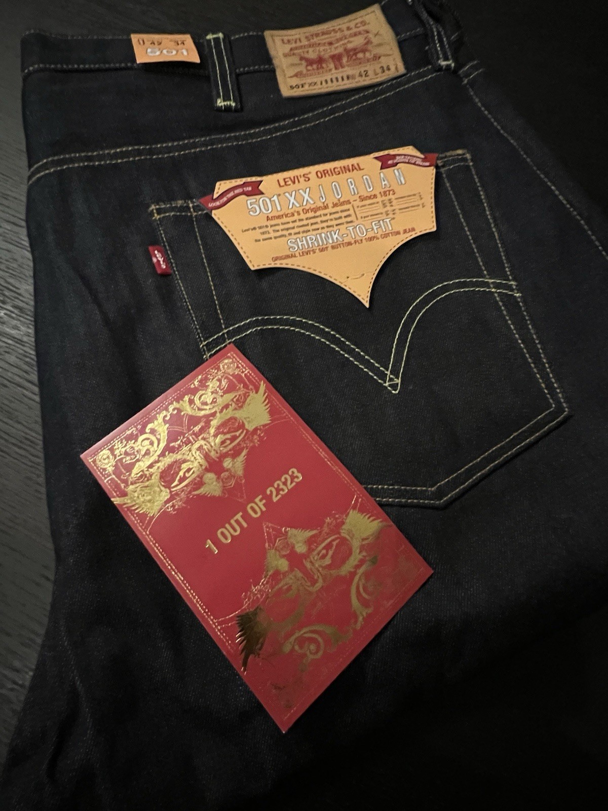 Michael Jordan Levi’s Jeans 501XX Pair #1 of 2323 pairs produced/gifted to MJ!