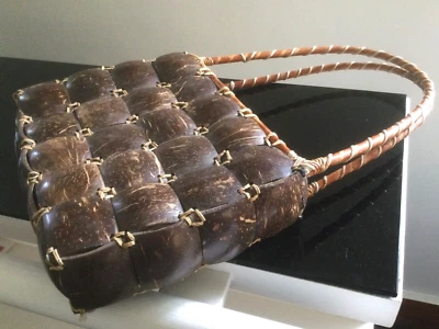ANCIEN SAC À MAIN FAÇON ÉCAILLES TRÈS ORIGINAL 70´s VINTAGE - Photo 1/4