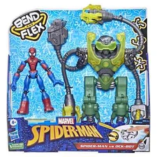 Marvel Toys Spider-Man Bend And Flex Spider-Man Vs. Ock-Bot Action Figures