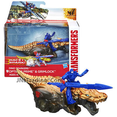 Year 2014 Transformers Age of Extinction Dino Sparkers OPTIMUS PRIME & GRIMLOCK
