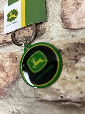 TRIUMPH John Deere Logo Keyring, Epoxy on 40mm stainless steel disc. Official Product