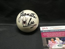 Jeanette Lee Hand Signed Logo Cue Ball The Black Widow JSA #AN08577 Pool