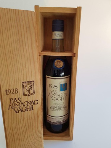 1928er Bas Armagnac - Vaghi (0,70 Liter) in Holzkiste! - Bild 2 von 3
