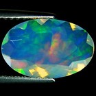 1.53 Ct Natural Ethiopian Faceted Opal Gemstone Multi Color Oval Cut — photo 1