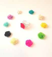 Flower Filigree Ring Silver Band - Vintage Style - You pick color