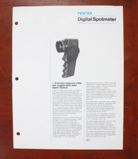 ASAHI PENTAX DIGITAL SPOTMETER DEALER SALES SHEET/186323