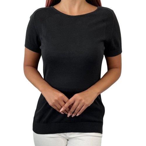 CHANEL Sport Vintage 08C CC Mark Logo Mesh Knit Top #36 Black White Cotton - Picture 3 of 9