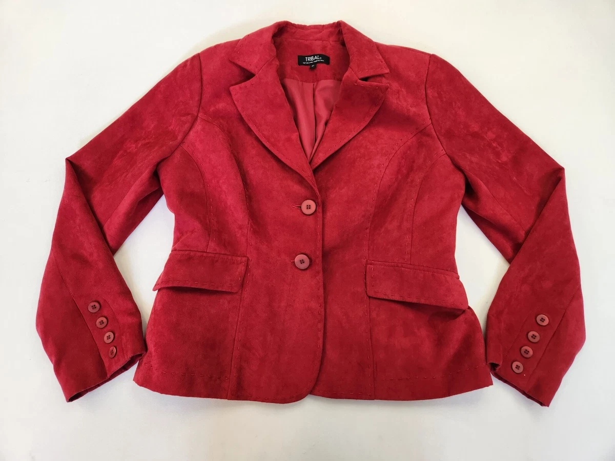 Dark red cheap blazer womens