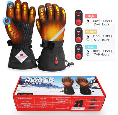 Akku-Beheizte Motorradhandschuhe, Thermo-Warme Wärme, Elektrisch (Wasserfest)