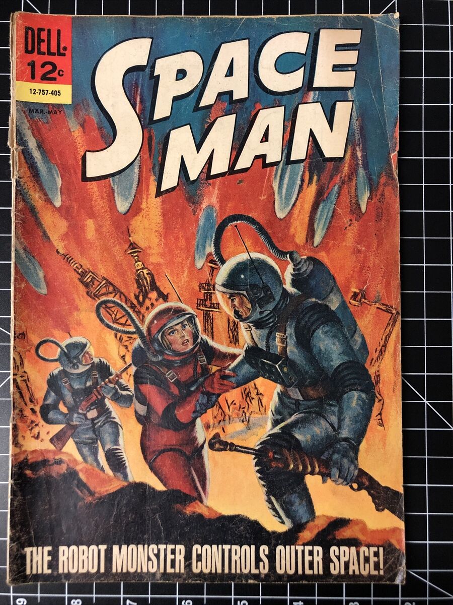 Space Man Vintage Comic Book Dell Science Fiction Robot Space Man Vintage Comic Book Dell Science Fiction Robot