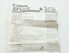 Canon Lens Instruction Manual 24 15 28 85mm 1.2 English  multiple languages