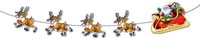 Beistle Santa & Sleigh Streamer - 8 Ft. Beistle Santa & Sleigh Streamer - 8 Ft.