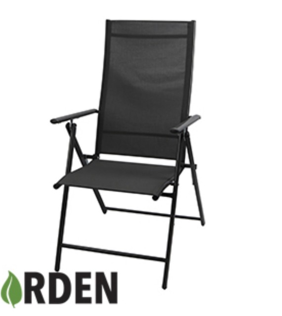 Tectake Set Of 4 Aluminium Folding Garden Chairs Adjustable With