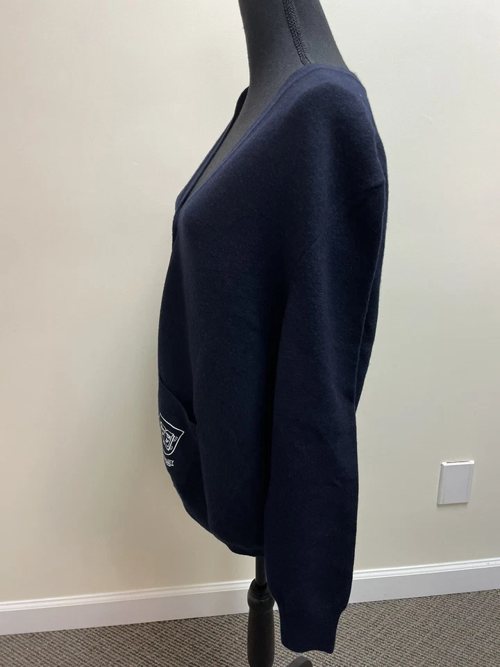 Cárdigan para mujer Calvin Klein azul blanco Yale Foto 3 de 4