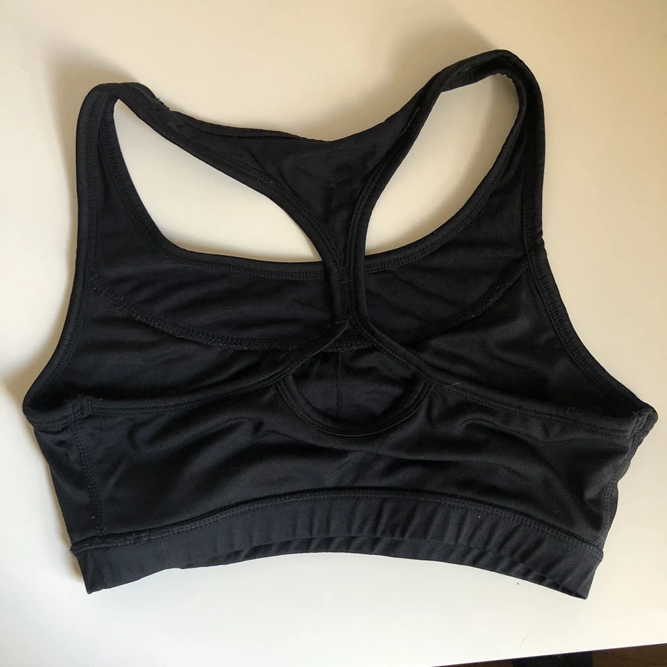 Sujetador deportivo de entrenamiento Reebok para mujer malla espalda corredor espalda diseño ajustado negro S Foto 2 de 4