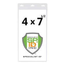 10 Pack 4x7 Extra Large Badge  Ticket Holders for Special Events- 4 X 7 Sleeves