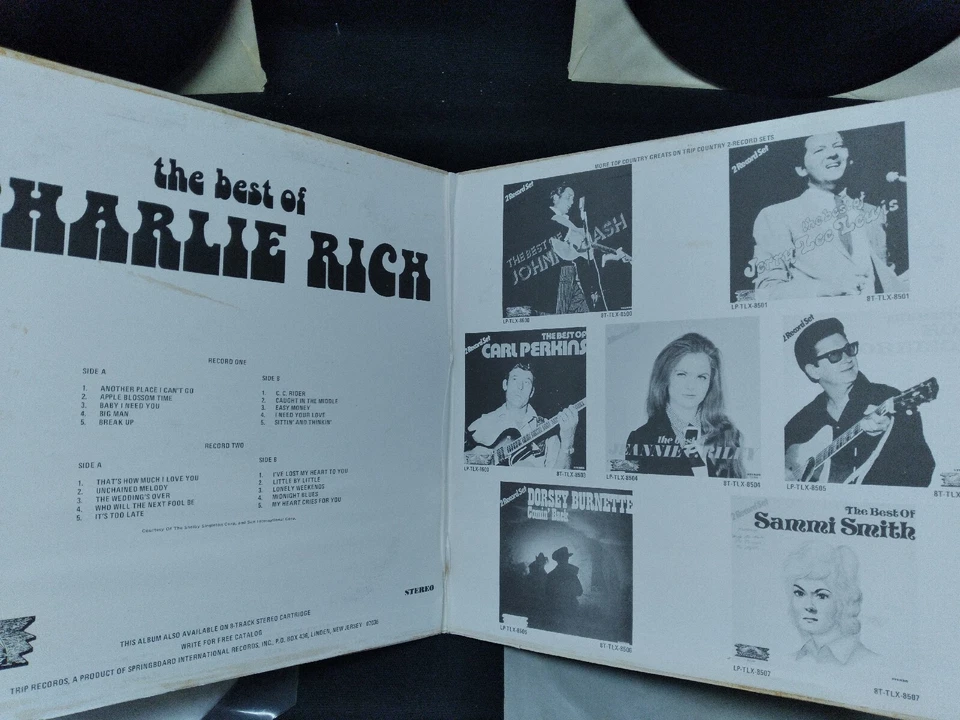 Charlie Rich The Best Of Charlie Rich 2 X vinyl LP Trip records TLX-8502 Foto 3 de 4