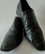 Men's Mark Nason "Rock Lives" DRAGON STUDDED LOAFERS LEATHER SHOES SIZE 13 Black