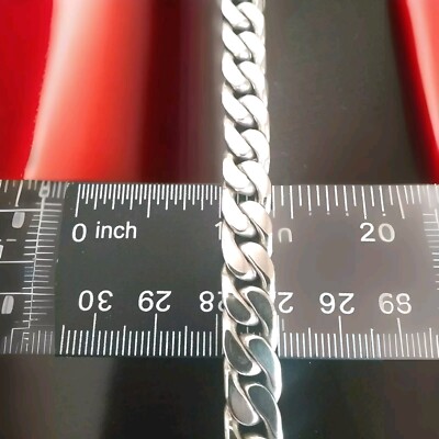 Erick's Sterling Silver 8 3/4 in. Long Curb Link Bracelet Taxco.925
