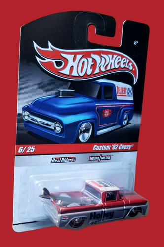 2010 Hot Wheels CUSTOM '62 CHEVY PICKUP TRUCK Slick Rides Dark Red & Silver 1:64 - Picture 6 of 15