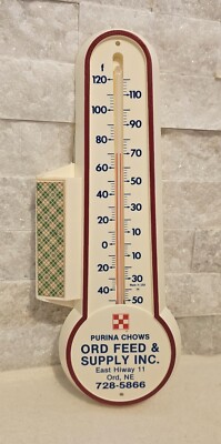 Vintage Morco Purina Chows Advertising Plastic Wall Thermometer