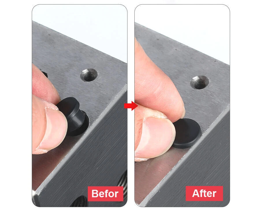 Schwarz 3mm ~ 15mm Massiv Rund Silikon Gummistopfen Dichtung Ende KappenStopper - Bild 4 von 4